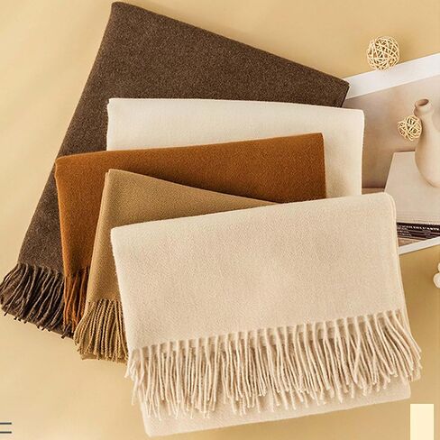 Dark Grey Scarf, Dark Grey Solid Color Scarf, Imitation Cashmere, Versatile and Fashionable Shawl(1 Pack) in Saudi Arabia