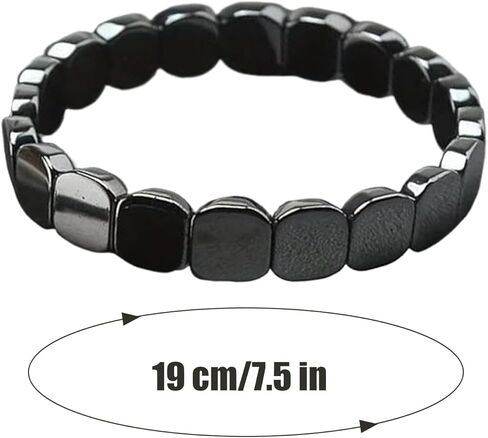 Hematite Bracelet | Everyday Wear Fashionable | Natural Hematite Stone Bracelet for Men | for Father Husband Boyfriend Classmates Wedding Birthday Valentine's Day in Saudi Arabia