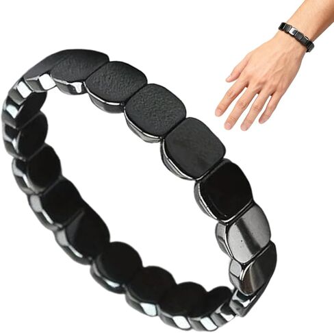 Hematite Bracelet | Everyday Wear Fashionable | Natural Hematite Stone Bracelet for Men | for Father Husband Boyfriend Classmates Wedding Birthday Valentine's Day in Saudi Arabia
