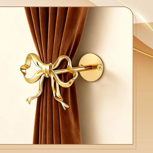 2 حزمة من حوامل ستائر القوس المعدنية، خطافات حائط معدنية ذهبية مثبتة على الحائط وحوامل ذهبية حديثة للمكتب والحمام وغرفة النوم وغرفة المعيشة ديكور المنزل in Saudi Arabia