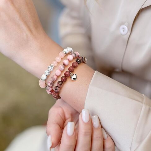Tondiamo 4PCS Pink Positive Bracelets&Cards Gifts for Her Women, Sometimes You Forget You're Awesome Bracelet, Inspirational Gifts for Mom, Sister, Daughter on Easter Birthday Mother's Day in Saudi Arabia