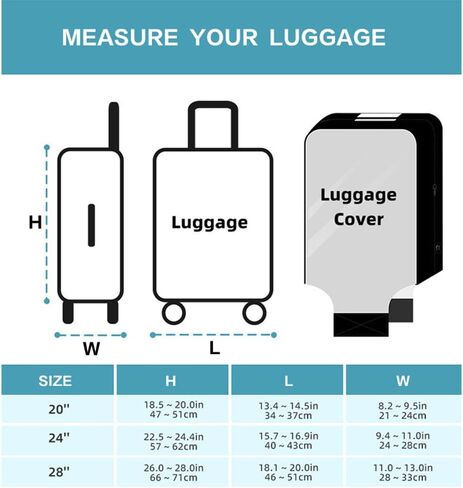 3 Pcs Clear Luggage Cove with 50 Pcs Sticksr, 20" 24" 28" PVC Luggage Covers for Suitcase Waterproof Dustproof Anti-scratch Travel Suitcase Covers Case (20 24 28) in Saudi Arabia