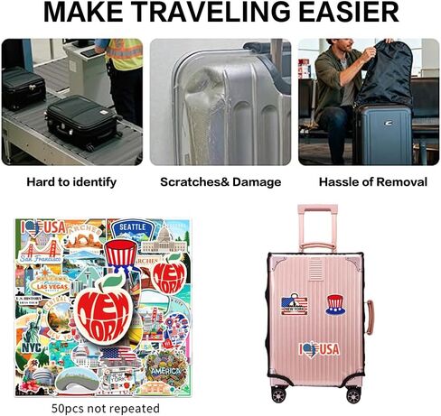 3 Pcs Clear Luggage Cove with 50 Pcs Sticksr, 20" 24" 28" PVC Luggage Covers for Suitcase Waterproof Dustproof Anti-scratch Travel Suitcase Covers Case (20 24 28) in Saudi Arabia