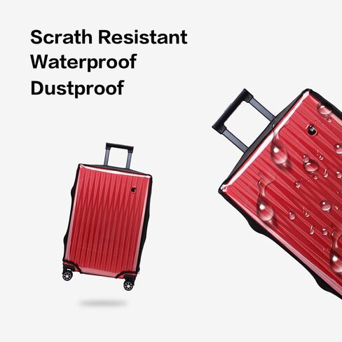3 Pcs Clear Luggage Cove with 50 Pcs Sticksr, 20" 24" 28" PVC Luggage Covers for Suitcase Waterproof Dustproof Anti-scratch Travel Suitcase Covers Case (20 24 28) in Saudi Arabia