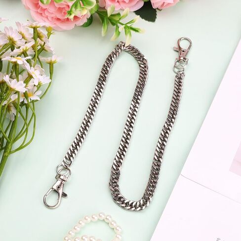 18inch Chain for Jeans Men Pants Heavy Duty Stainless Steel Wallet Chain for Jeans, 47 Cm Punk Biker Chain for Men & Women, Goth Hip Hop Pocket Key Chain with Lobster Clasps in Saudi Arabia