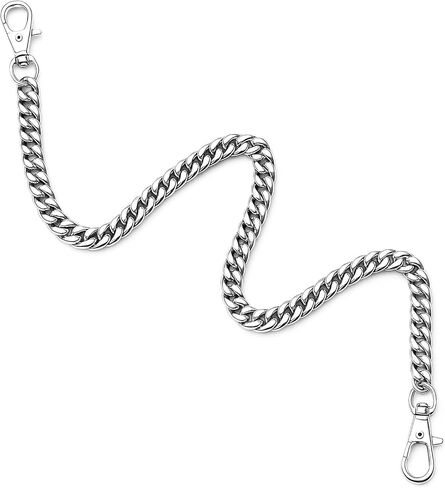 18inch Chain for Jeans Men Pants Heavy Duty Stainless Steel Wallet Chain for Jeans, 47 Cm Punk Biker Chain for Men & Women, Goth Hip Hop Pocket Key Chain with Lobster Clasps in Saudi Arabia