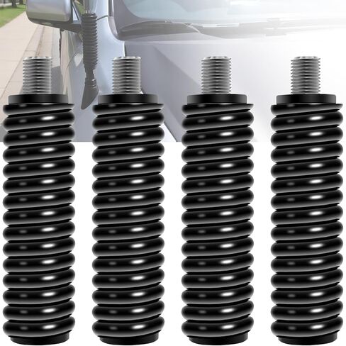 Wadoy SS-3H CB Antenna Spring Mount Heavy Duty Stainless Steel CB Springs (2PCS) fit Mobile/in-Vehicle CB Radio Antenna Mount up to 60" Long and 3/8", 24 Threads - 305311SS in Kuwait