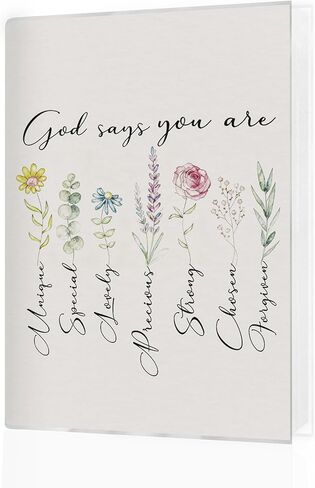 Boho Floral Christian Photo Album 4x6, God Says You Are Bible Verse Small Memory Photo Album Book for 18 Pockets Hold 36 Pictures, Photobook for Family Anniversary Travel Vacation in Saudi Arabia