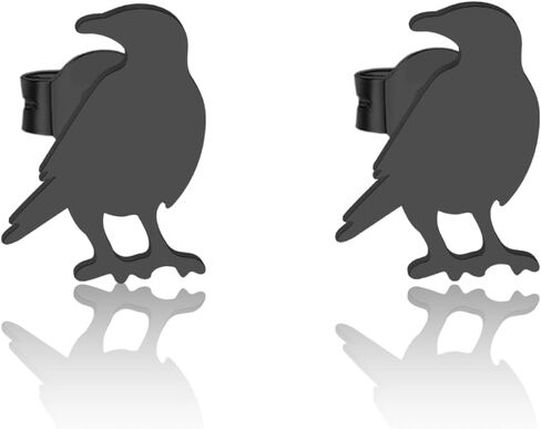 OKEYCH Raven Lover Gift أقراط ذات طابع Raven من يحب مجوهرات الغراب Crow Bird Merch in Saudi Arabia