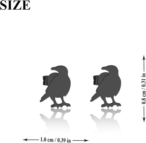 OKEYCH Raven Lover Gift أقراط ذات طابع Raven من يحب مجوهرات الغراب Crow Bird Merch in Saudi Arabia