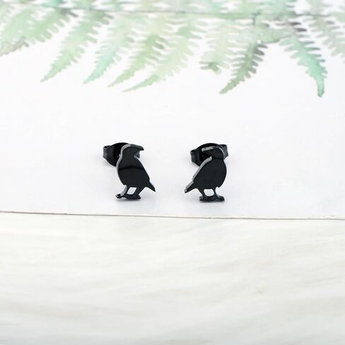OKEYCH Raven Lover Gift أقراط ذات طابع Raven من يحب مجوهرات الغراب Crow Bird Merch in Saudi Arabia