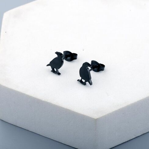 OKEYCH Raven Lover Gift أقراط ذات طابع Raven من يحب مجوهرات الغراب Crow Bird Merch in Saudi Arabia