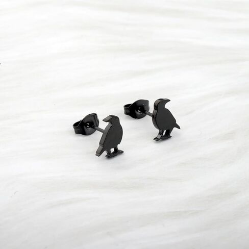 OKEYCH Raven Lover Gift أقراط ذات طابع Raven من يحب مجوهرات الغراب Crow Bird Merch in Saudi Arabia