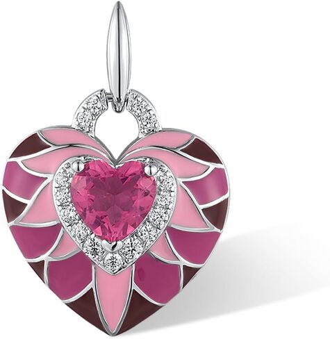 Santuzza 925 Sterling Silver Enamel Pendant Glass Cubic Zirconia Pendant for Women in Saudi Arabia