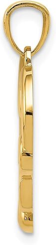 Jewelry Affairs 14K Real Solid Yellow Gold Infinity Symbol Heart Pendant Charm in Saudi Arabia