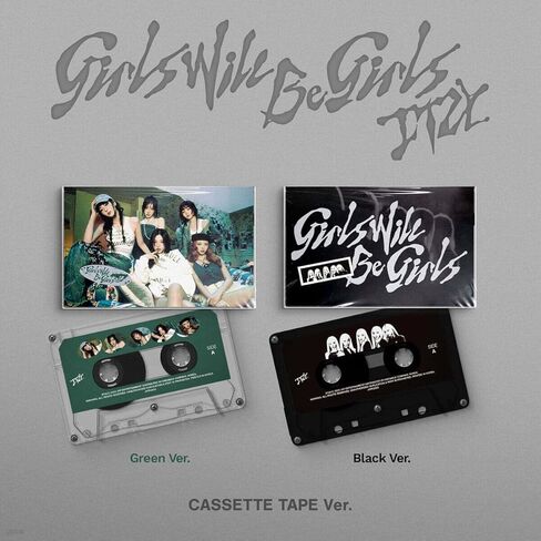 IT'ZY - 10th Mini Album [Girls Will Be Girls] (Cassette Tape Ver.) Black Version + [Extra Photocard] in Saudi Arabia