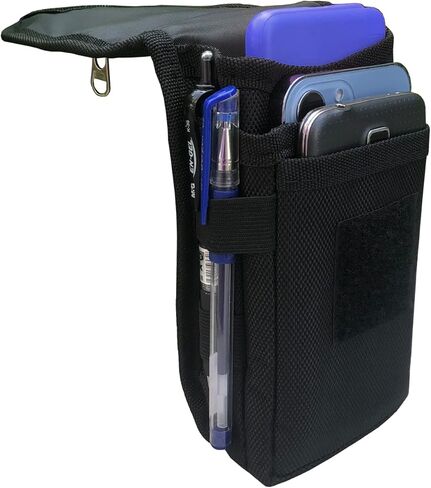Dual Phone Case for Two Phones, Maezar Belt Clip Pouch Holder for Men, Tactical Cell Phone Holster with Belt Loop, Multi Tool Phone Case, Waist Pocket for Working, Outdoor Living or Hiking-Blue in Kuwait