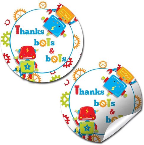 Splash Pad Birthday Party Thank You Sticker Labels for Boys, 40 2" Party Circle Stickers by AmandaCreation, Great for Party Favors, Envelope Seals & Goodie Bags in Saudi Arabia
