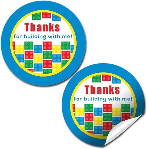 Splash Pad Birthday Party Thank You Sticker Labels for Boys, 40 2" Party Circle Stickers by AmandaCreation, Great for Party Favors, Envelope Seals & Goodie Bags in Saudi Arabia