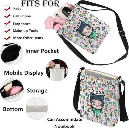G2TUP Anime Inspired Crossbody Bag Mao & Jinshi Gifts Poison Lover Gifts Anime Apothecary Shoulder Bag in Saudi Arabia