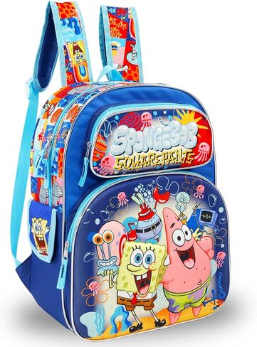 Nickelodeon Spongebob Squarepants Backpack with Lunch Box for Kids - Bundle with 16" School Bag, Lunch Box, and More | Spongebob School Supplies for Boys, Girls in Saudi Arabia