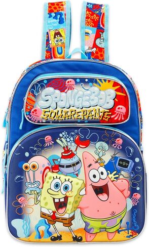 Nickelodeon Spongebob Squarepants Backpack with Lunch Box for Kids - Bundle with 16" School Bag, Lunch Box, and More | Spongebob School Supplies for Boys, Girls in Saudi Arabia