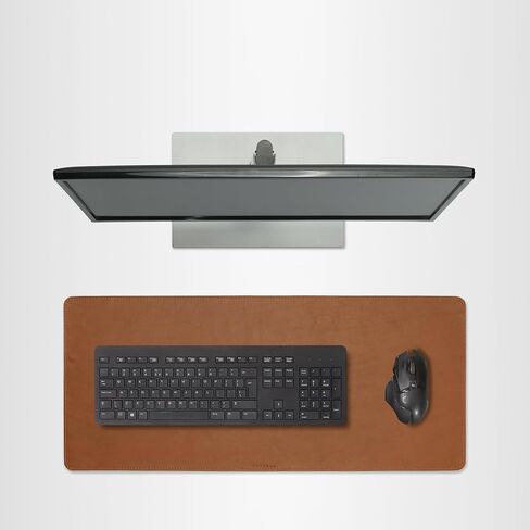 Genuine Leather Desk Mat - L (27.6x11.8 in) or XL (35.4x15.7 in) (Rose Pink, L (27.6x11.8 in)) in Kuwait