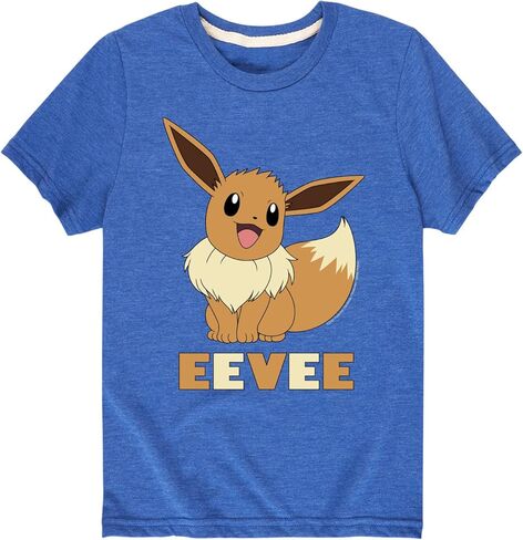 ملابس HYBRID - بوكيمون - Happy Eevee - تي شيرت شبابي بأكمام قصيرة in Kuwait