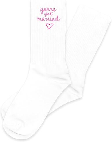 Gonna Get Married' Bride Embroidered Socks with Pink Heart – Bride to Be Gifts for Engagement Party, Bridal Shower, Wedding, etc.(033) in Kuwait