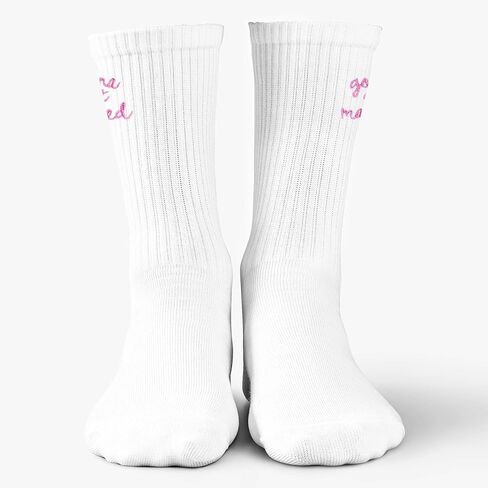 Gonna Get Married' Bride Embroidered Socks with Pink Heart – Bride to Be Gifts for Engagement Party, Bridal Shower, Wedding, etc.(033) in Kuwait