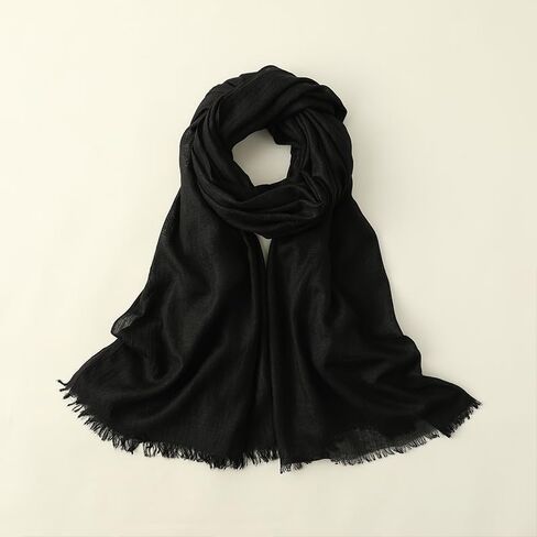 Scarf for Women Lightweight Solid Color Scarves Fashion Gauze Shawl Wrap in Saudi Arabia