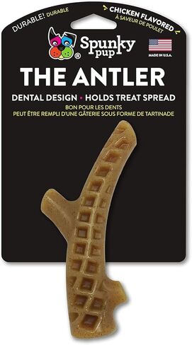 Spunky pup Antler Nylon Chew Toy, Chicken Flavored Nylon Dog Chew Toy, Promotes Dental Health - Antler, Elk in Saudi Arabia