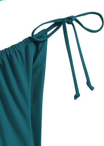 ZAFUL النساء 2 قطعة بيكيني بدون حمالات المايوه كشكش مضلع الذاتي التعادل العصابة مجموعة البكيني عالية قطع سلسلة لباس سباحة in Kuwait