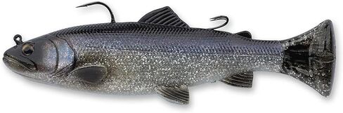Savage Gear Pulse Tail Trout RTF Fishing Bait, 2 1/3 oz, Ghost Trout, Realistic Contours, Colors & Movement, Durable Construction, Dual Heavy-Duty Fishing Hook Rigging, Scent Infused in Kuwait