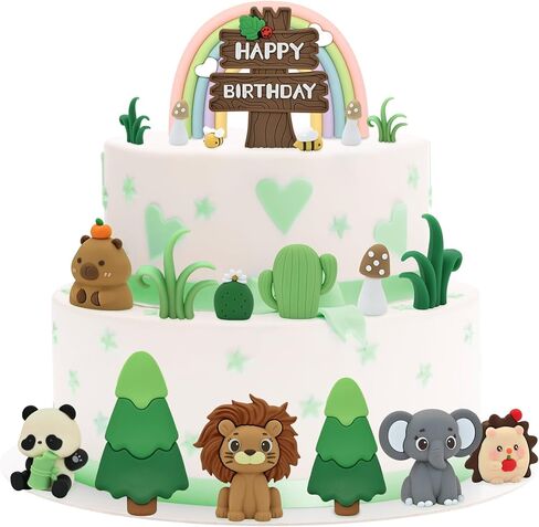 21pcs ديكورات كعكة الديناصورات ، بيض الديناصورات كعكة توببر ، PVC أعشاب الأشجار ديكورات كعكة الديناصور in Kuwait