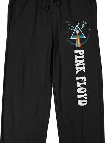 Bioworld Pink Floyd Logo Men's Black Sleep Pants With Drawstring in Saudi Arabia