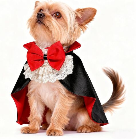 Halloween Dog Cat Vampire Cloak Costume Stand-Collar Design, Pet Cape Cosplay Apparel Holiday Party Dress Up Decoration, Halloween Costumes Cape Pet in Saudi Arabia