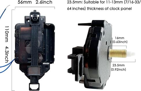 12888 Westminster Melody Chime Box Clock Mechanism with Pendulum and 2 Sets of Hands, Design Your Creative Wall Clock, Suitable for 8-14 inch Grandfather Clock Parts Replacement (23.5mm) in Saudi Arabia