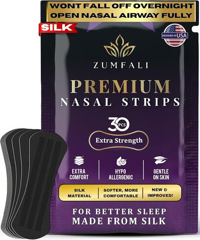 Nasal Strips for Snoring – Extra Strength Nose Strips for Sleep, Breathing & Congestion Relief – Hypoallergenic, Latex-Free, Sweat-Resistant Nasal Strips for Snoring and Sleep Quality in Saudi Arabia