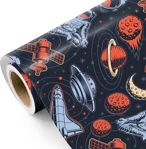 WRAPAHOLIC Bricks Wrapping Paper Roll - Mini Roll - 17 Inch x 16.5 Feet - Building Blocks Wrapping Paper Perfect for Boys Girls, Birthday, Baby Shower in Kuwait