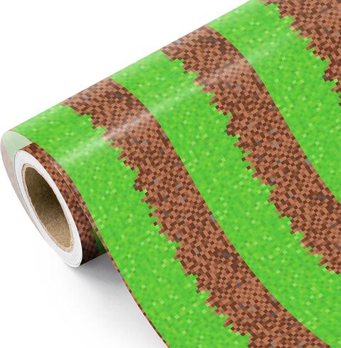 WRAPAHOLIC Bricks Wrapping Paper Roll - Mini Roll - 17 Inch x 16.5 Feet - Building Blocks Wrapping Paper Perfect for Boys Girls, Birthday, Baby Shower in Kuwait