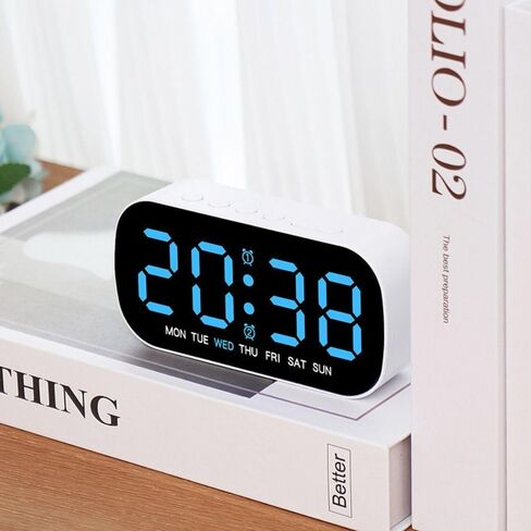 12/24H DST Temperature Date Multi-Functional Calendar Electronic Wall Clock Digital LED Clocks Display Table Clock Wall-Mounted(Green) in Saudi Arabia