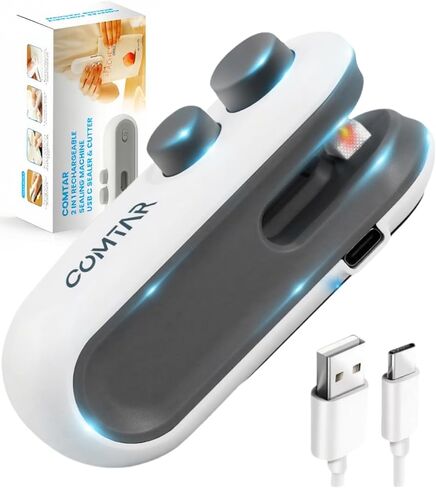 ماكينة غلق الهواء، ماكينة غلق الطعام بسرعة مدمجة - نظام غلق الهواء الأوتوماتيكي لحفظ الطعام، جاف ورطب ورقيق ومسحوق، 4 أوضاع للطعام، شاشة رقمية، غلق بتفريغ الهواء مع 10 أكياس مفرغة in Kuwait