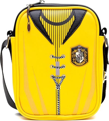 The Wizarding World of Harry Potter Vegan Leather Crossbody Bag with Adjustable Straps, Hogwarts Hufflepuff Quidditch Uniform in Saudi Arabia