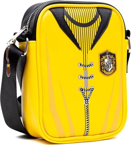 The Wizarding World of Harry Potter Vegan Leather Crossbody Bag with Adjustable Straps, Hogwarts Hufflepuff Quidditch Uniform in Saudi Arabia