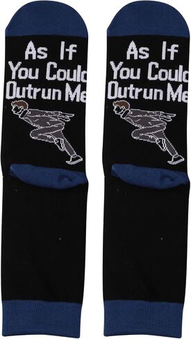 PXTIDY 2 Pairs Movie Inspired Socks As If You Could Outrun Me Gifts Lovers Gifts Role Fans Socks in Saudi Arabia
