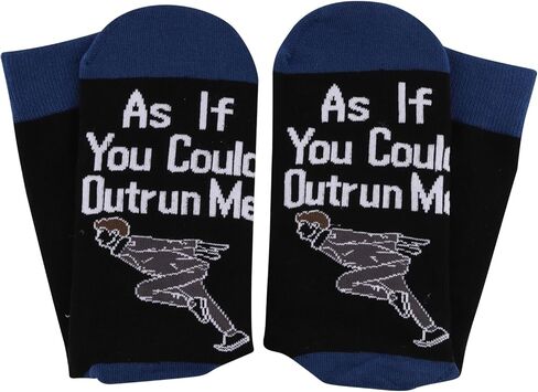 PXTIDY 2 Pairs Movie Inspired Socks As If You Could Outrun Me Gifts Lovers Gifts Role Fans Socks in Saudi Arabia