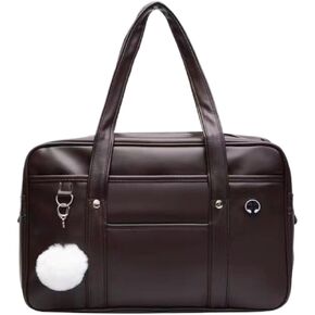 حقيبة يد أكاديمية JK يابانية مع فتحة كابل سماعة الرأس وحقيبة كمبيوتر محمول جلدية محمولة in Kuwait