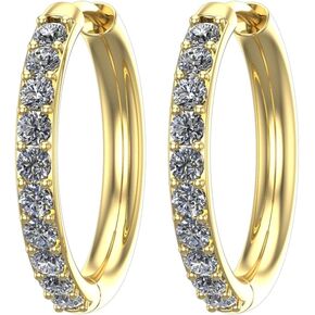 1-6 Carat Classic Elegant Hoop LAB GROWN Diamond Earrings Ultra Premium Collection (D-F Color, VS2-SI1 Clarity) in Saudi Arabia