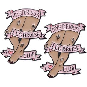 Mysterious Legbruise Club Brooch Pins Badge for Women Men Clothing Bags Jackets Hat Accessory Decoration 2 Pcs in Saudi Arabia